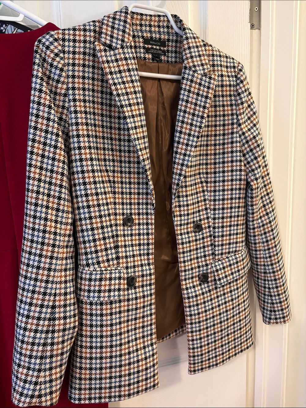 RW&CO. Houndstooth Blazer in Black, White, & Brown